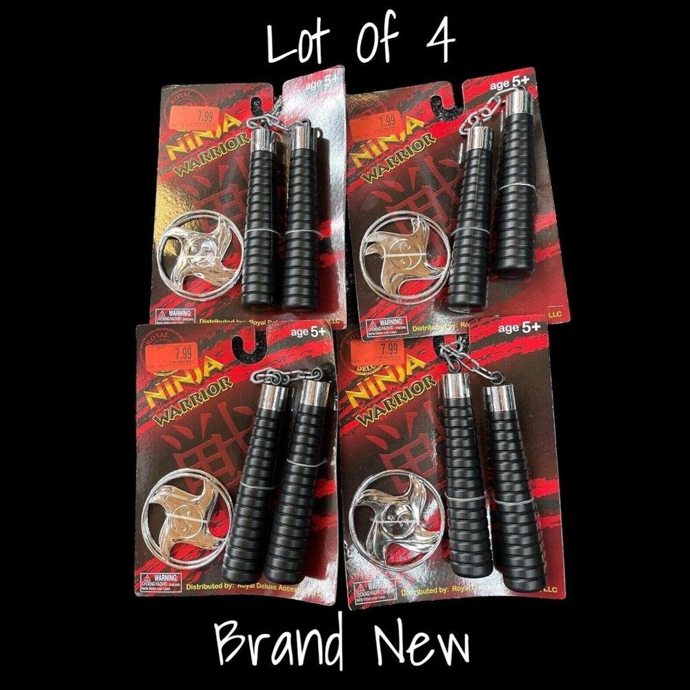 Royal Deluxe Ninja Play Set Kids Toy WithThrowing Stars Lot 4 New In Box